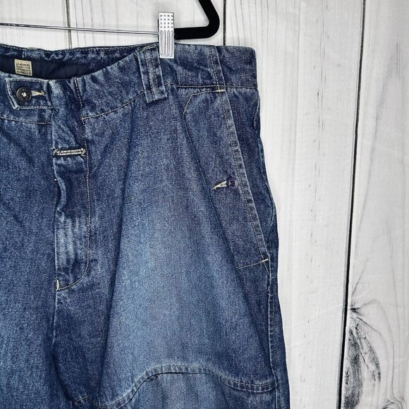 Vtg Marithe Francois Girbaud Denim Jeans Sz 42x35 Y2K Baggy Blue Shuttle Tape - Picture 7 of 16